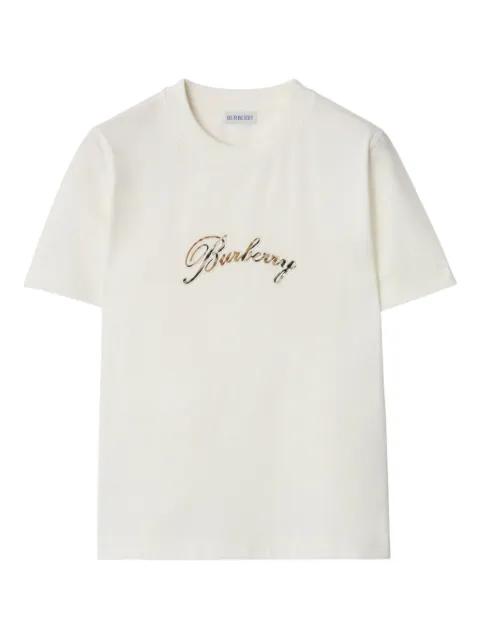 cursive-logo cotton T-shirt by BURBERRY