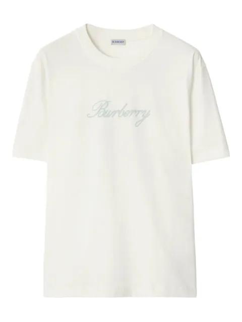 cursive-logo portrait-print T-shirt by BURBERRY