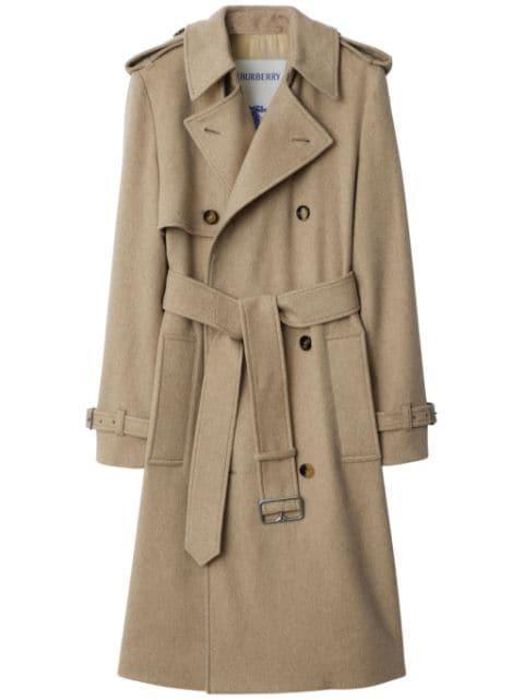 double-breasted cashmere trench coat by BURBERRY