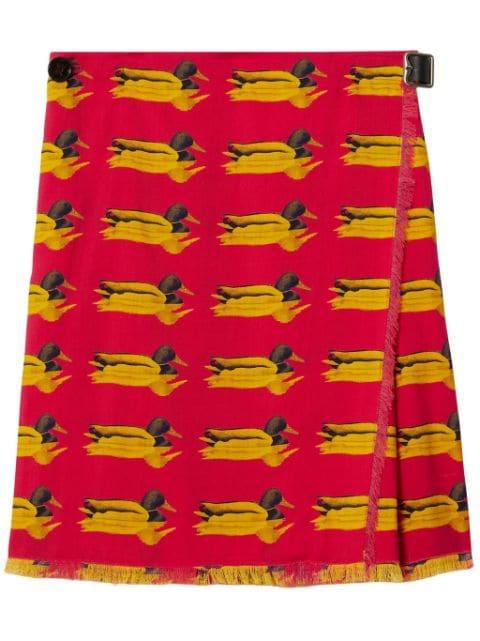 duck-print wool miniskirt by BURBERRY