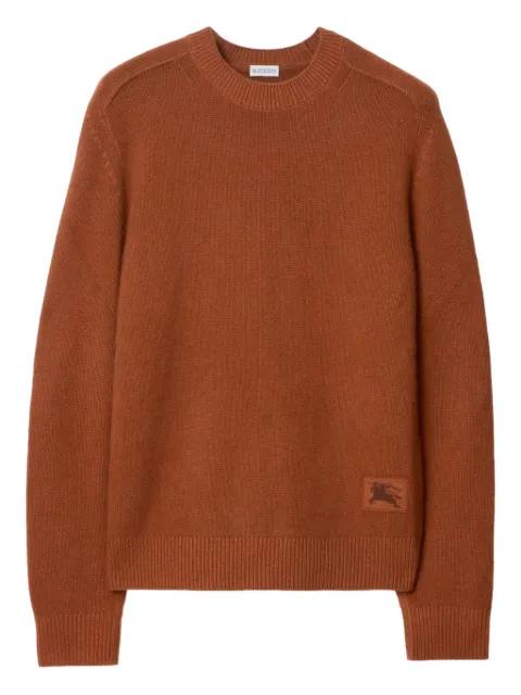 elbow-patch equestrian-knight cashmere sweater by BURBERRY