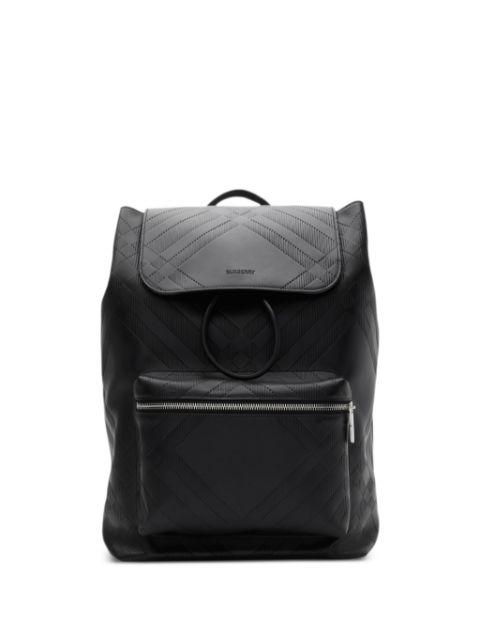 embossed-check backpack by BURBERRY