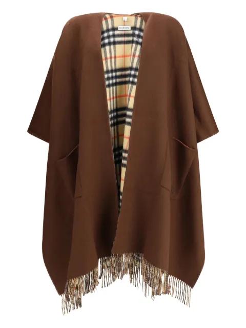 embroidered fringed cape by BURBERRY
