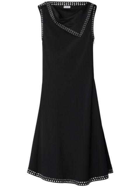 eyelet-trim satin dress by BURBERRY