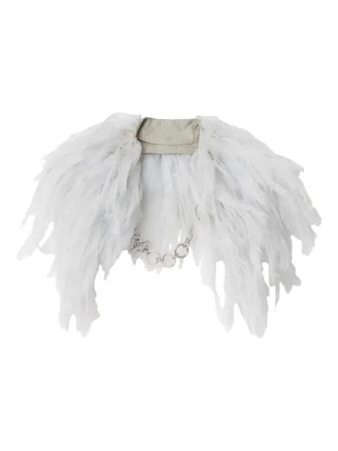faux-feather silk collar by BURBERRY