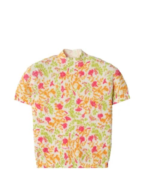 floral cotton-blend top by BURBERRY