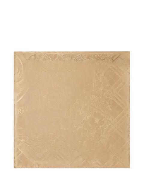floral crest silk scarf by BURBERRY