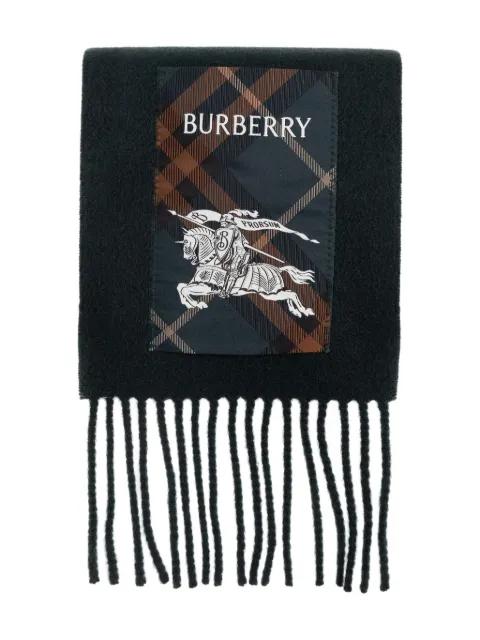fringed logo scarf by BURBERRY