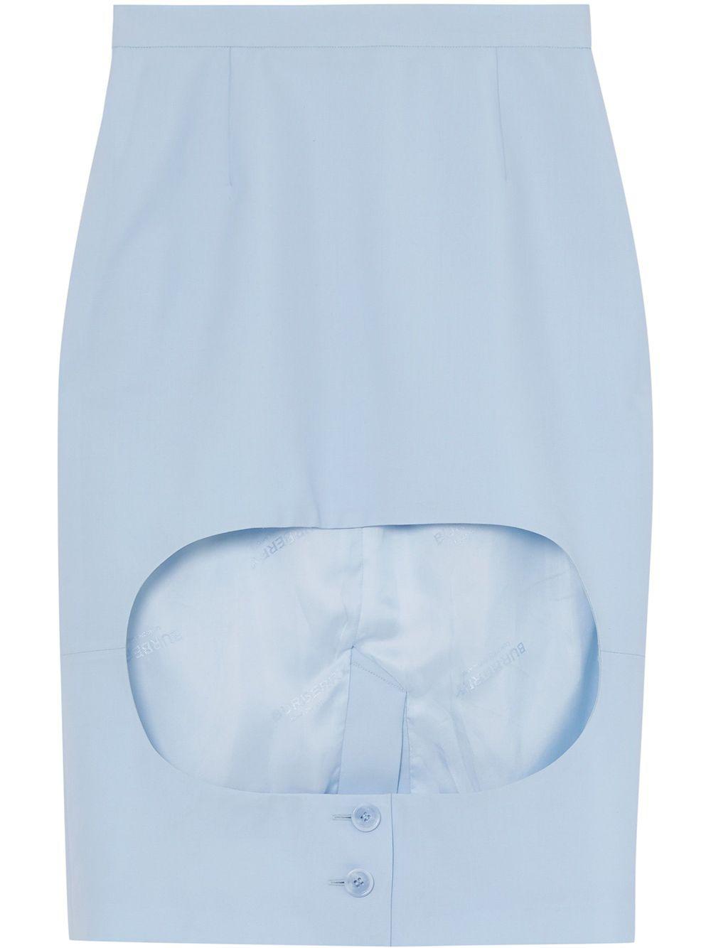 front cut-out pencil skirt by BURBERRY