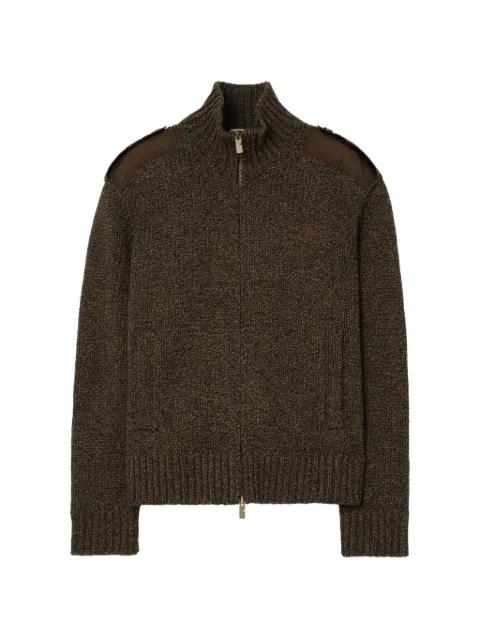funnel-neck epaulettes cardigan by BURBERRY
