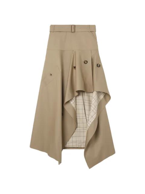 gabardine asymmetric trench skirt by BURBERRY