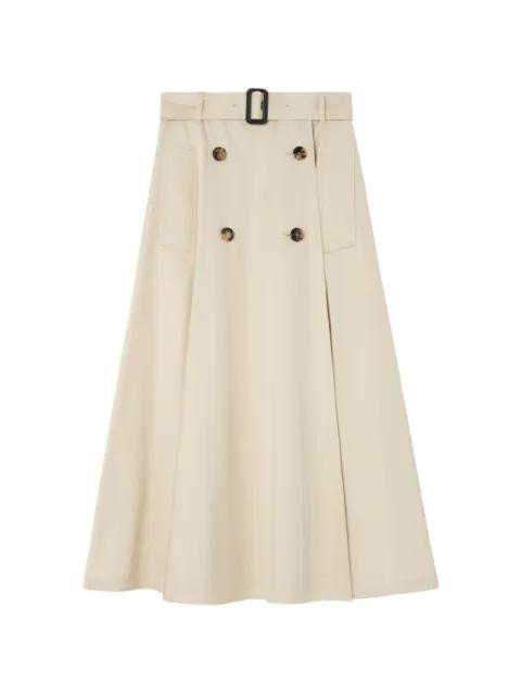 gabardine trench midi skirt by BURBERRY
