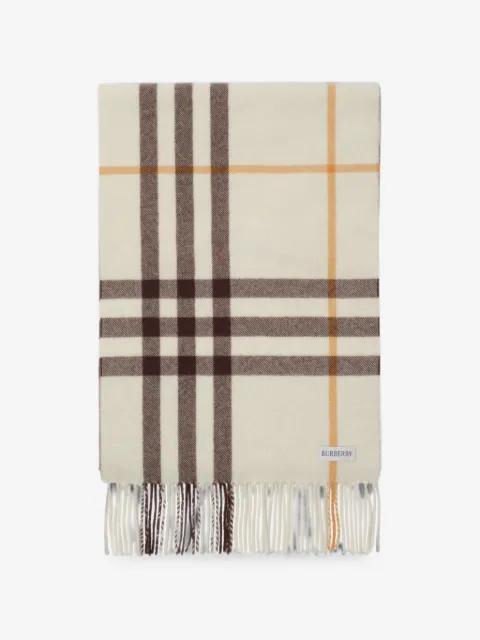 gradient Check cashmere scarf by BURBERRY