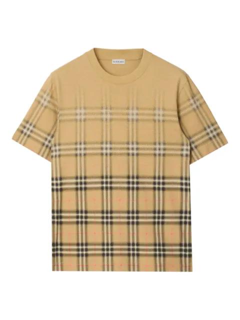 gradient check cotton T-shirt by BURBERRY
