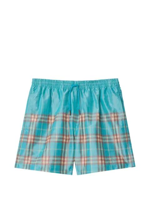 gradient check swim shorts by BURBERRY