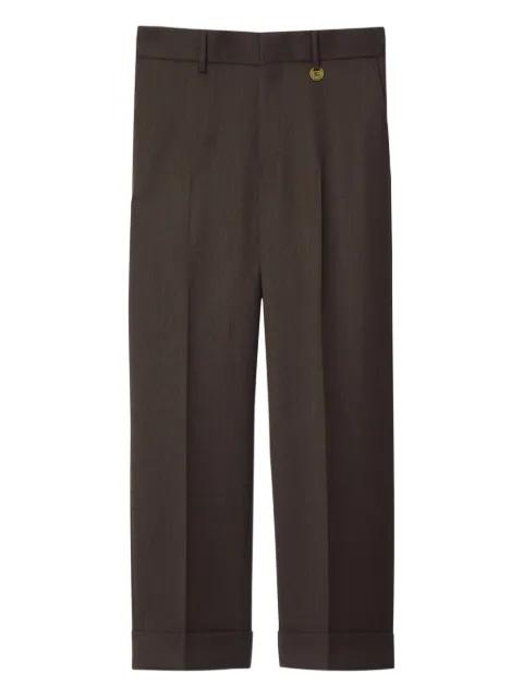herringbone wool trousers by BURBERRY