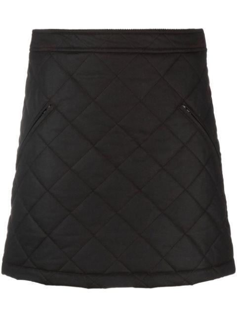 high-waist quilted skirt by BURBERRY