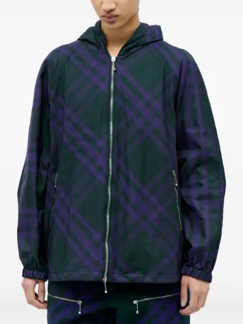 hoodied plaid jacket by BURBERRY