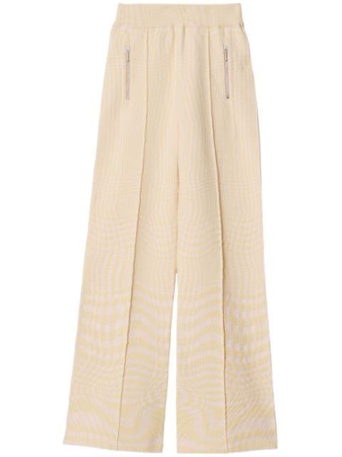 houndstooth-jacquard wool-blend trousers by BURBERRY