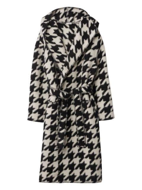 houndstooth-pattern wool robe by BURBERRY