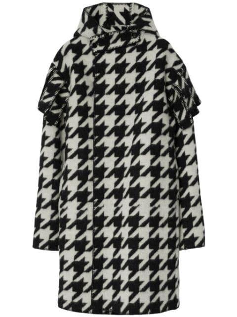 houndstooth wool cape by BURBERRY