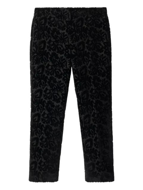 jacquard velvet trousers by BURBERRY