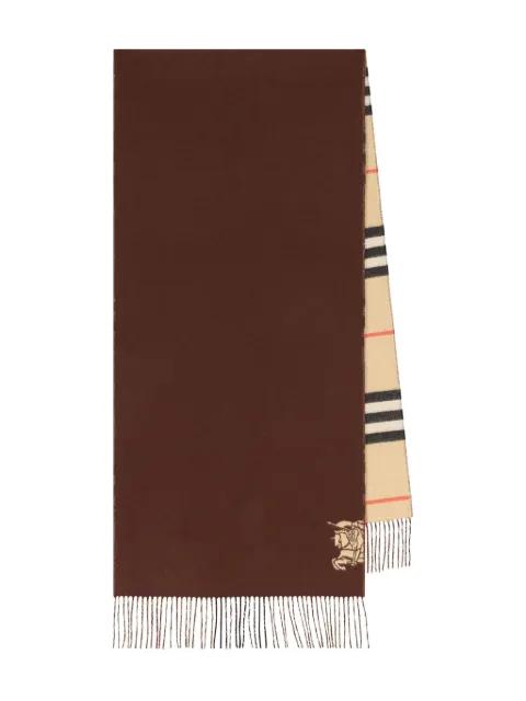 knight-logo check scarf by BURBERRY