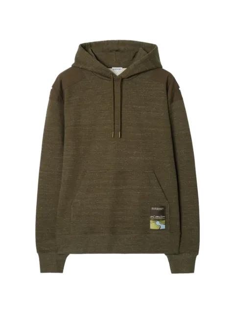 landscape-label cotton hoodie by BURBERRY