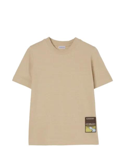 landscape label crew neck T-shirt by BURBERRY