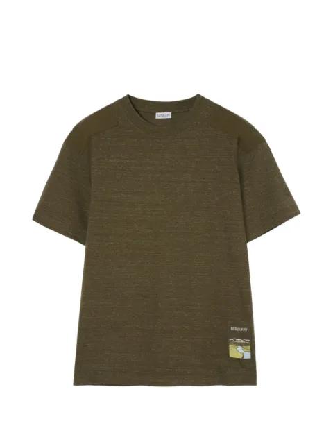 landscape label panelled T-shirt by BURBERRY