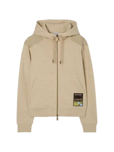 landscape-label zip hoodie by BURBERRY