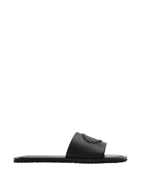 leather Knight stamp slides by BURBERRY