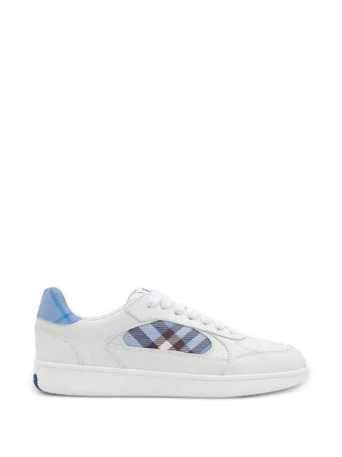 leather and check Terrace sneakers​ by BURBERRY