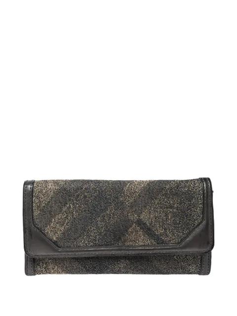 leather check canvas wallet by BURBERRY 
