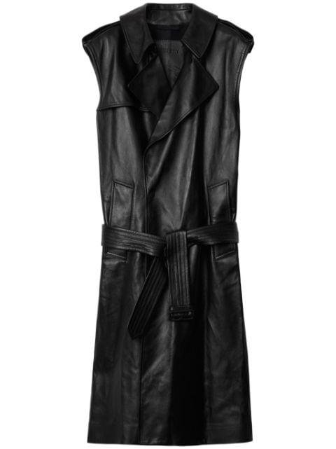 leather trench coat by BURBERRY
