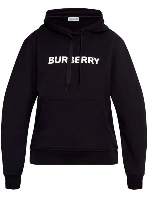 logo cotton hoodie by BURBERRY