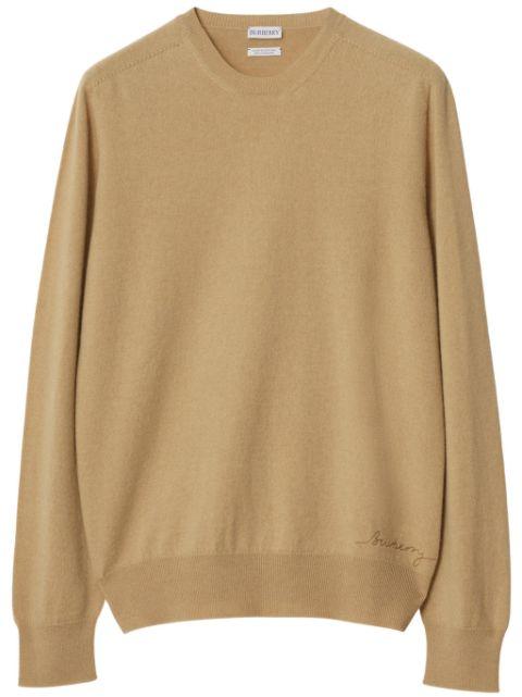 logo-embroidered cashmere jumper by BURBERRY