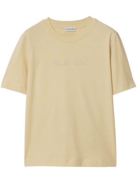 logo-embroidered cotton T-shirt by BURBERRY