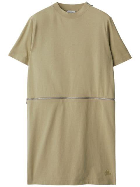 logo-embroidered cotton dress by BURBERRY