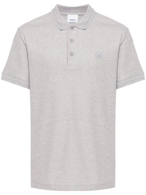 logo-embroidered cotton polo shirt by BURBERRY