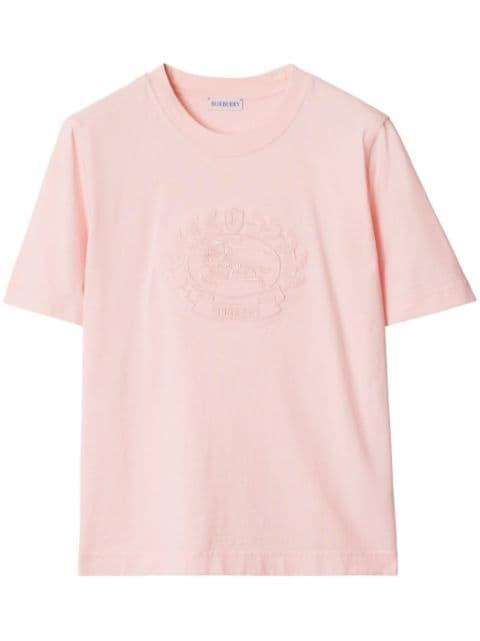 logo embroidered cotton t-shirt by BURBERRY
