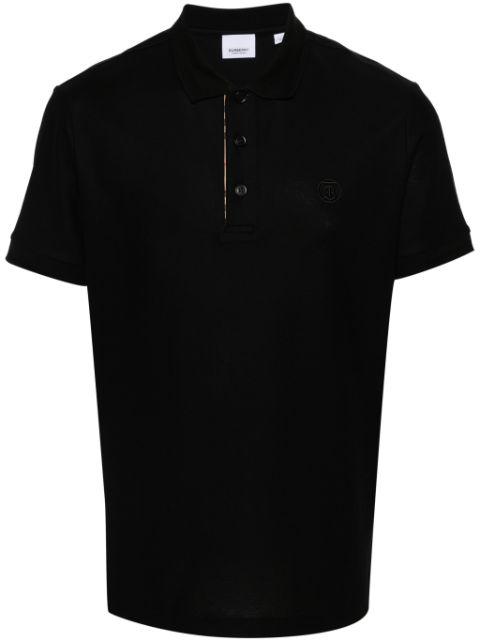 logo-embroidered piqué polo shirt by BURBERRY