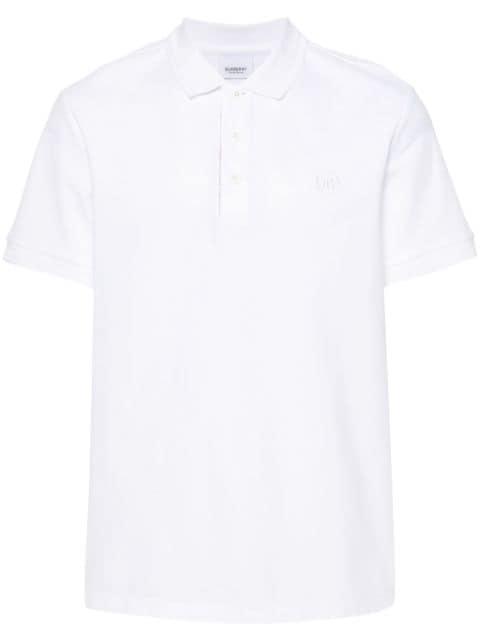 logo-embroidered polo shirt by BURBERRY