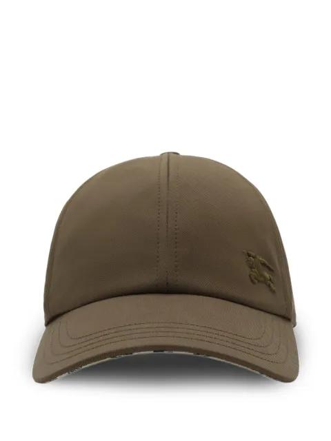 logo-embroidered print trim hat by BURBERRY