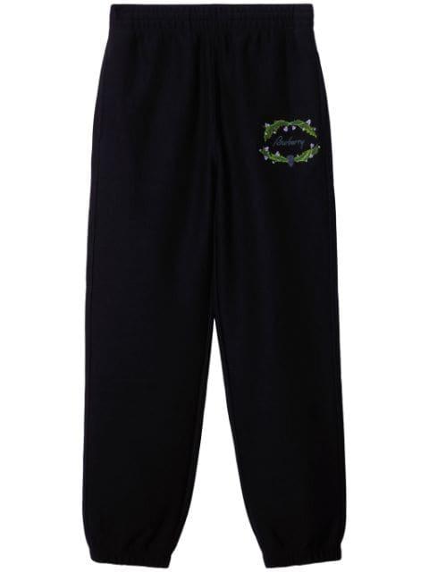 logo-embroidered track pants by BURBERRY