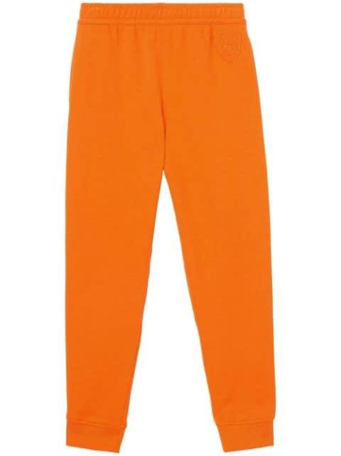 logo patch cotton track pants by BURBERRY