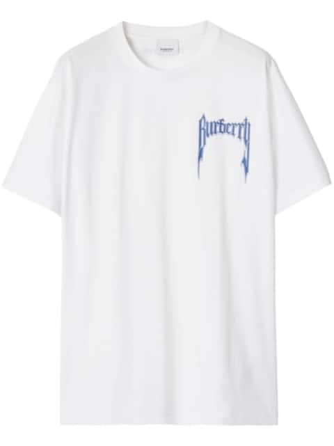 logo print cotton T-shirt by BURBERRY