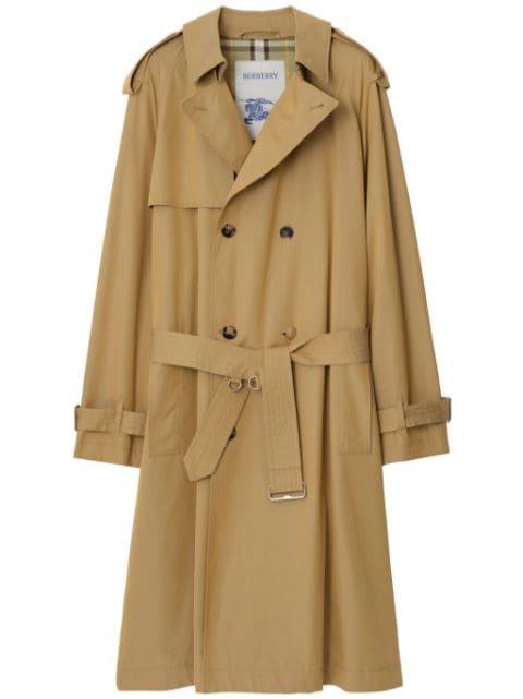 long garbadine trench coat by BURBERRY