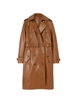 long leather Foxfield trench coat by BURBERRY