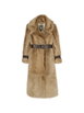 long shearling Linley coat by BURBERRY
